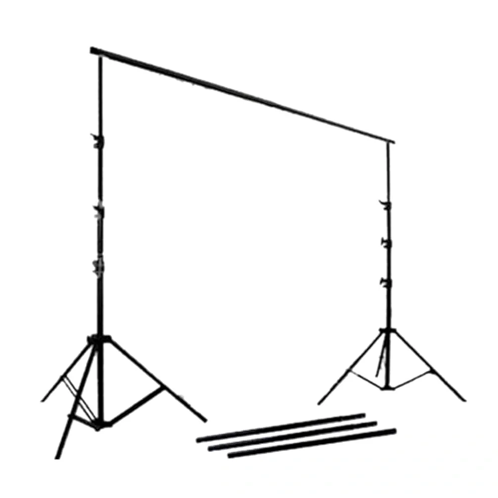 10’ Adjustable Photo Backdrop Stand 3 Cross Bar Photography Support System